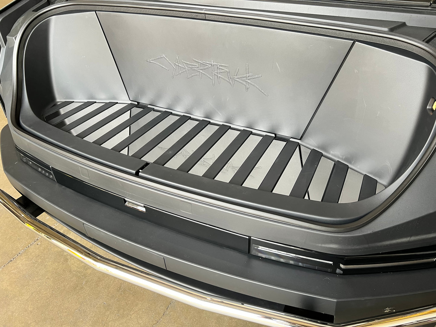 Stainless Steel Front Trunk (Frunk) Lower Trim (Polished Mirror)