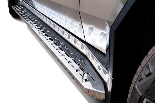 Pictured: Stainless Steel Running Boards (Polished Mirror) [RW400-1-CT]